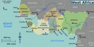 Mapa de cedi de áfrica occidental